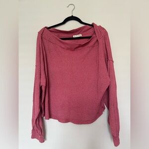 We The Free off the shoulder coral top